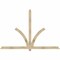 Ekena Millwork Redmond Rough Sawn Timber Gable Bracket, Douglas Fir, 96"W x 64"H x 2"D x 4"F, 16/12 Pitch GBW096X64X0204RED00RDF - alternate 1